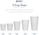 Markq [50 Cups] 16 oz. White Paper Cups - Available in 4oz, 7oz, 8oz, 12oz- Disposable Hot Drinks, Latte, Cappuccino, Coffee Cups