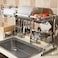 Doreen Dish Drying Rack Over Sink, Drainer Shelf for Kitchen Supplies Storage Counter Organizer Utensils Holder Stainless Steel Display- Kitchen Space Save Must Have（85cm）