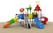 Rainbow Toys, Outdoor Children Playground Garden Fitness Exercise Play Set Villa Garden Furniture Product Area Dimension: 760&times;610&times;340cm