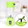 Generic Personal Portable Juicer Blender, 4 Blades Rechargeable Fruit Mixing Machine For Baby Travel 380ml - Green