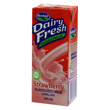 Brookside Dairy Fresh  Strawberry Flavoured Milk 250ml  - Long Life