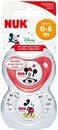 Nuk Trendline Orthodontic Silicone Soother, Disney Mickey Mouse And Minnie Mouse, Pack Of 2