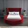 In House Lotus Velvet Bed Frame - King - 200x200 cm - Burgundy