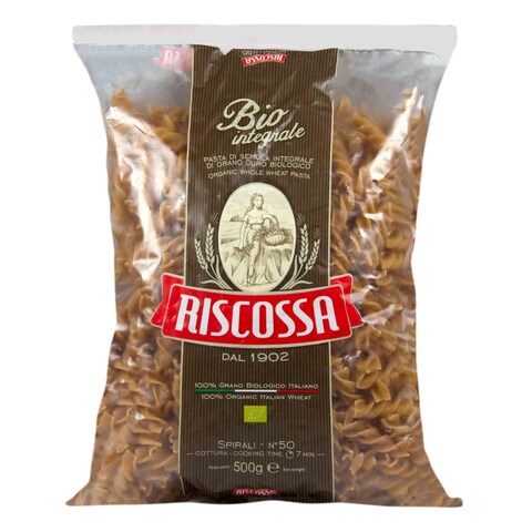 Riscossa Bio Integrale Organic Whole Wheat Spirali Pasta 500g