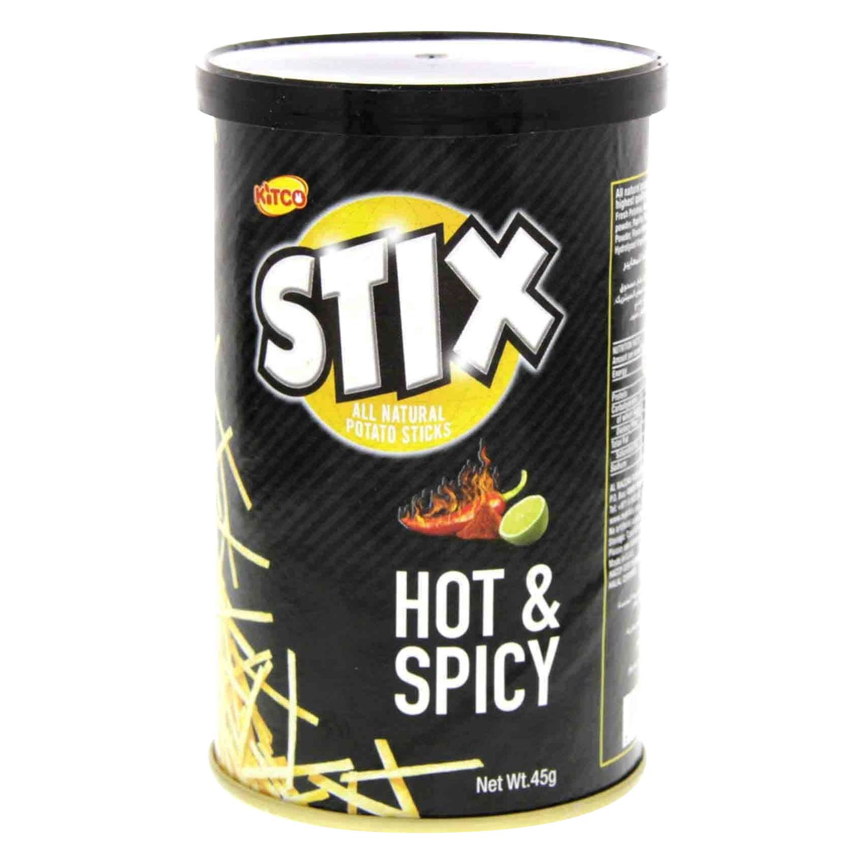 Kitco Stix Hot And Spicy Potato Sticks 45g x Pack of 6