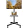 Mount Mobile TV Stand With Wheels Heavy Duty Universal Rolling TV Cart Fits Most 32&rdquo; &ndash; 70&rdquo; LED LCD TVs with Shelf and Mount Black