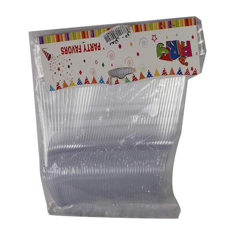 Tiba Disposable Plastic Spoons - 50 Pieces - Transparent