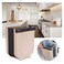 ALISSA-Kitchen Cabinet Door Plastic Hanging Trash Can Waste Bin Garbage Box Folding Desktop Storage Trash Can Storage Holder, Brown