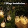 Solar String Light 30 LED Mason Jar Lights Starry Star Fairy Hanging Solar Light Laterns Hanging Outdoor,Waterproof IP65,Cracked Glass Jar Light, for Garden Yard Patio Lawn Decor (3m) -Warm