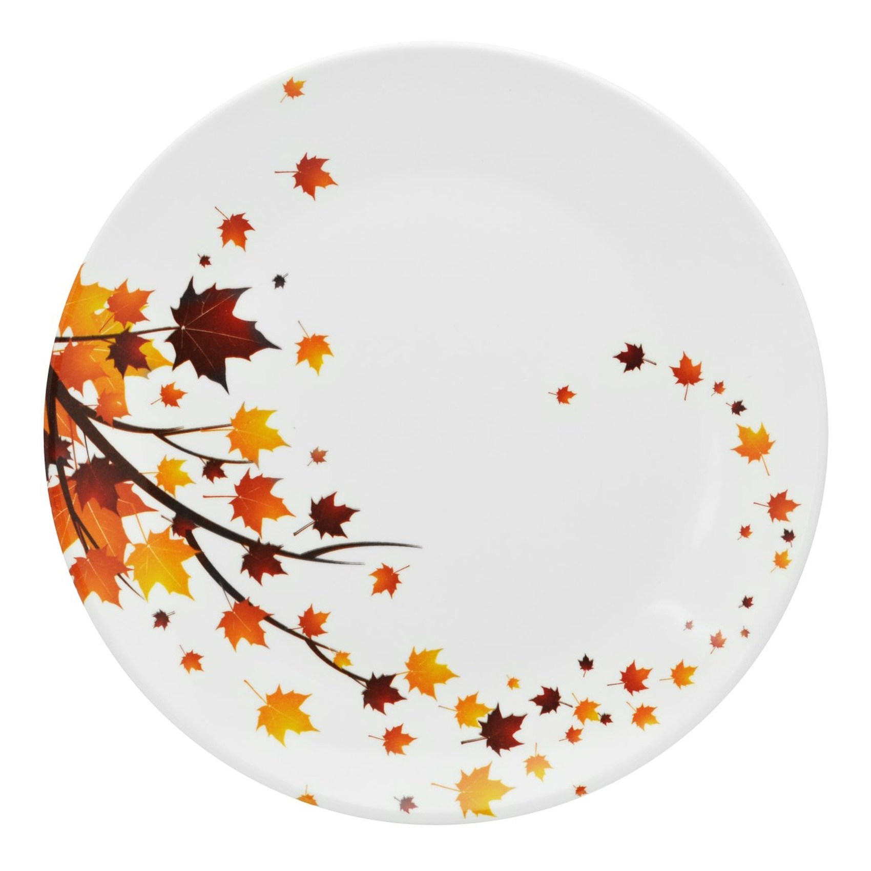 Dinewell Vintage Leave Printed Dinner Plate 26cm