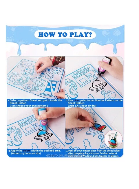Window Art Suncatcher &amp; Sticker DIY Art Craft - Air Dry Garden Series