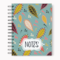 Loud Universe Hardcover Notebook Notes Floral Green Spiral Notebook with Premium High Quality Paper A5 Size