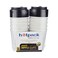 Hotpack Disposable Ripple Paper Cup White 8 ounce with Black Lid, 10 Pieces for Hot &amp; Cold Drinks, Coffee &amp; Tea.