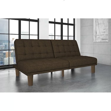 In House Maria 2 In 1 Sofabed Linen Upholstered - Dark Brown