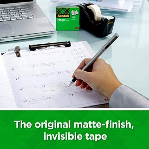 Scotch Brand Magic Tape with Dispenser Writeable Matte Finish Engineered for Office and Home Use 10 Rolls