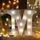 Generic - Alphabet LED Letter Lights Light Up White Plastic Letters Standing Hanging M
