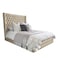 In House Burgas Velvet Bed Frame - Single - 200x120 cm - Ivory