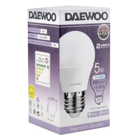 Buy Daewoo Dl2705 E27 LED Bulb 5W Daylight in Saudi Arabia