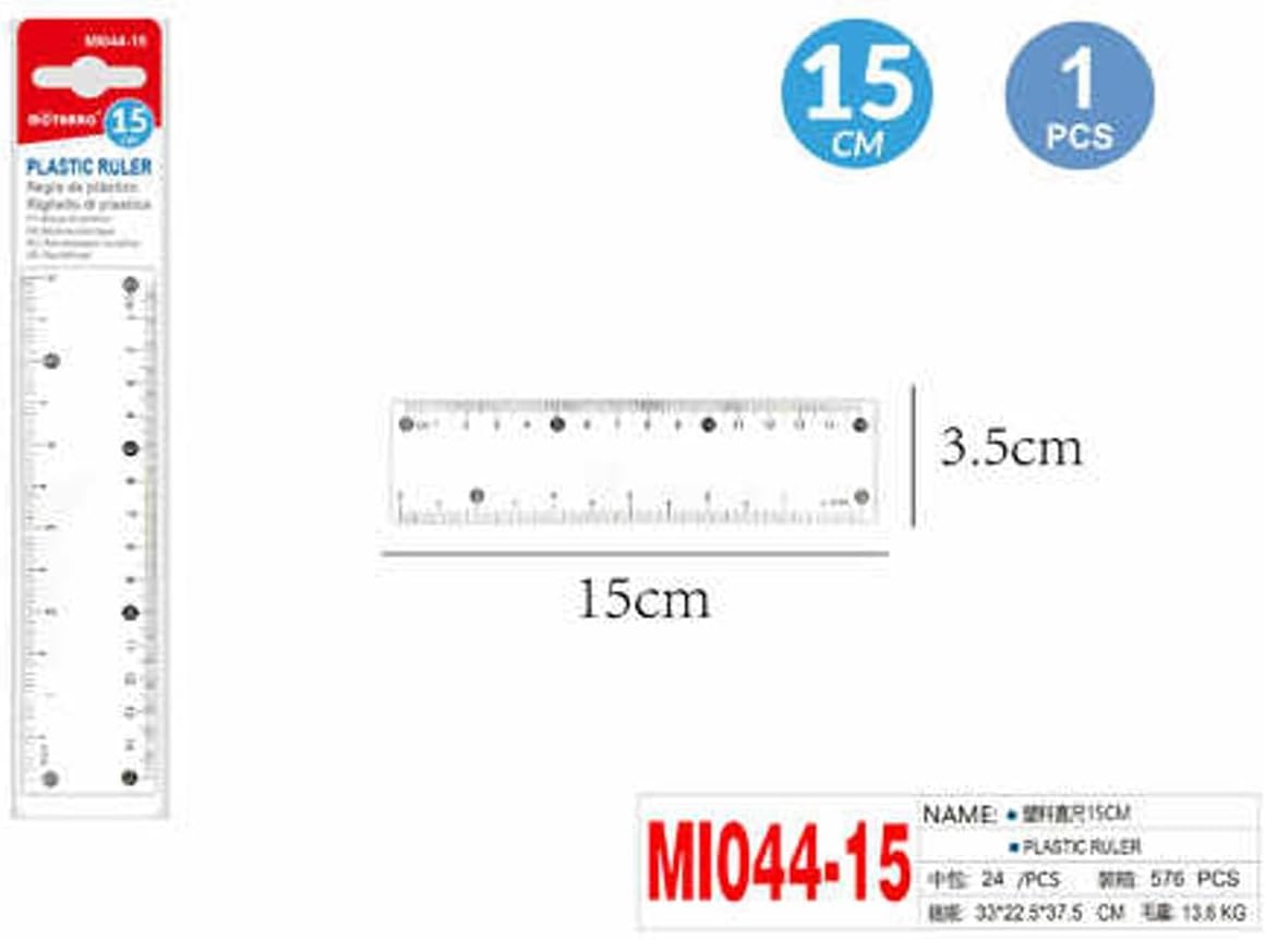 Buy Motarro Plastic Ruler Pack 5(MI044-15) Online | Carrefour UAE