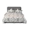 In House Lamar Velvet Bed Frame - King - 200x200 cm - Gray