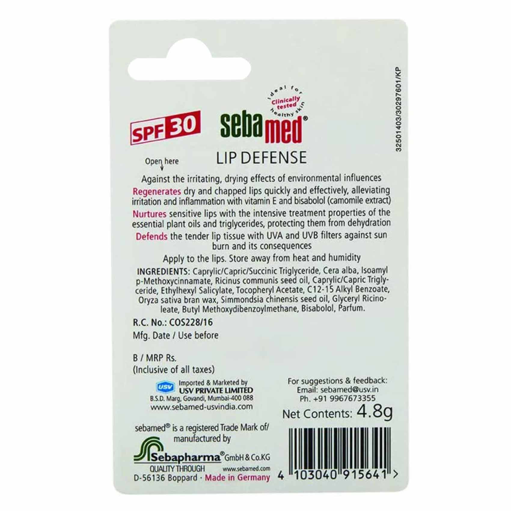 Sebamed Lip Defence Stick Sp30 4.8G