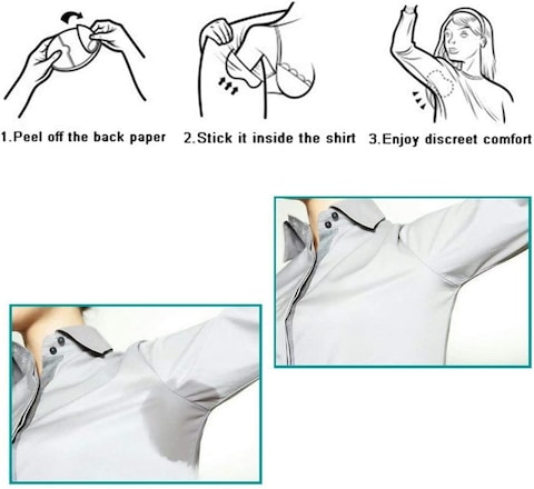 30pcs Underarm Sweat Pads - Disposable Absorbent Underarm Sweat Shields Unisex