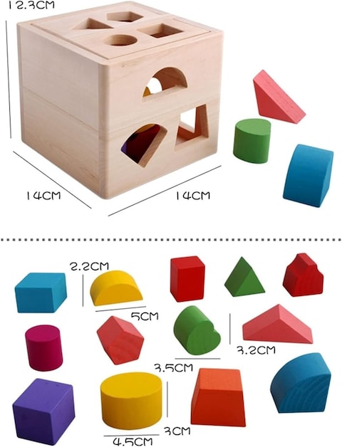 Wooden Geometry Toy, Children&#39;s Sorting Cube, Educational Toy, Sorting Toy