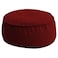 In House Round Decorative Linen Bean Bag - 70x25 cm - Burgundy