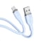 VOLTME Powerlink Moss PD 3A USB A to Lightning Cable【Tangle Free】Zinc-Alloy Liquid Silicon iPhone Lightning Cable with High-Speed Data Transfer for iPhone 14 Pro Max, 13 to 6 Series, iPad, etc (1.2M)