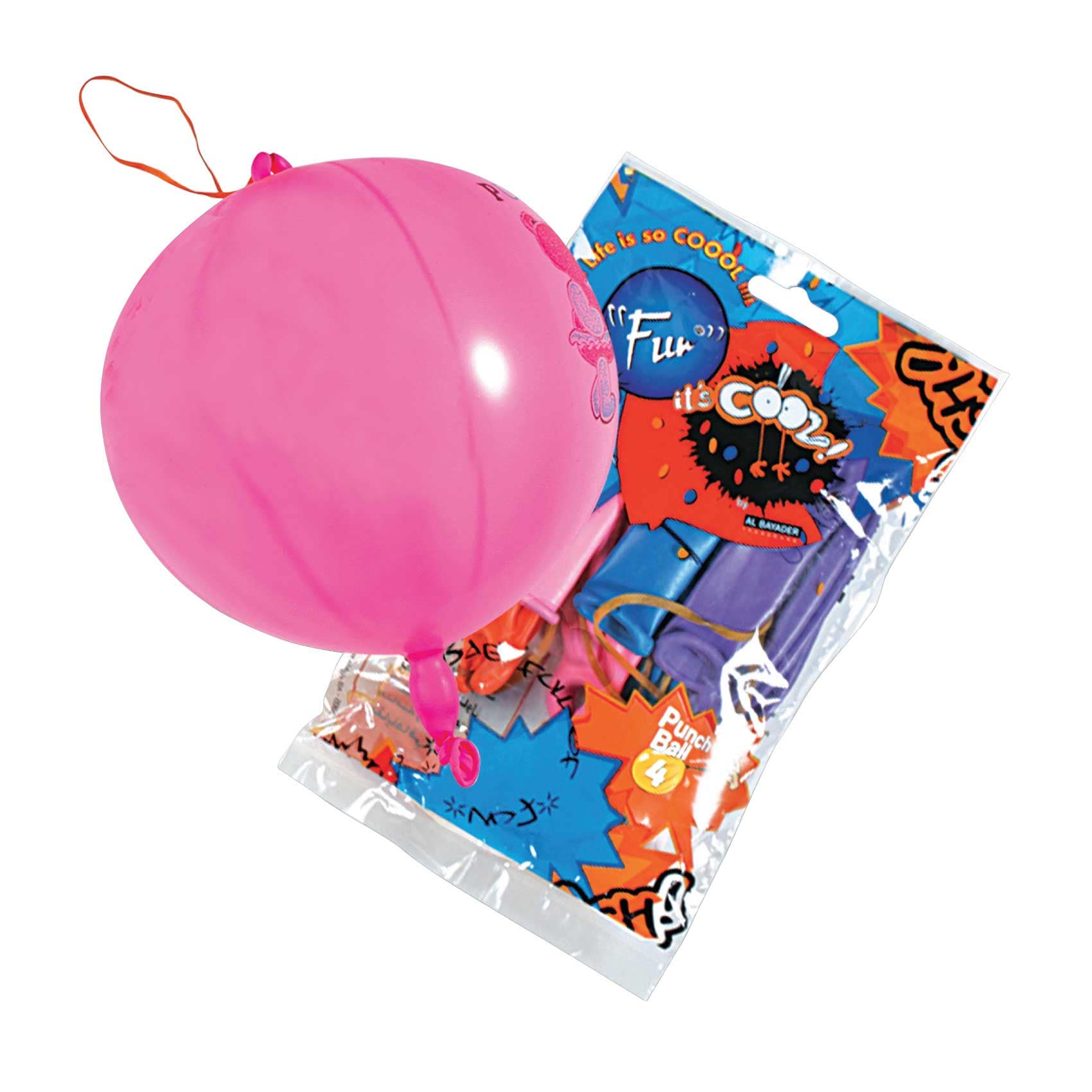 Buy Fun Colored Punch-Ball Balloons 4Pcs Online | Carrefour Qatar