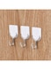 Generic 6-Piece Wall Sticky Hooks White 2.50 X 4.70 X 2.00Centimeter