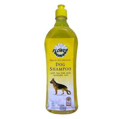 Flower Value Natural Anti Bacterial Dog Shampoo With Tea Tree And Lavender Oil 1L
