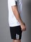 Mei Stylish Men T-Shirt And Shorts Set Suitable For Indoor And Outdoor, XXL Size, White &amp; Black