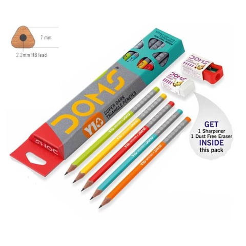 Doms 7151 Triangular Pencil HB 12 Pieces