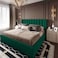 In House Palermo Velvet Bed Frame - King - 200x180 cm - Dark Green