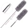 Generic 2Pcs Creative Stretch Extend Microfiber Dust Shan Adjustable Feather Duster Household Dusting Brush Cars Cleaning - Gray Color