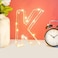 Golden Letter K Glowing with LED Lights 25cm