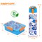 Eazy Kids Lunch Box and Tritan Water Bottle w/ Spray, Soccer  - Blue, 750ml