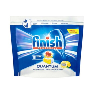 Finish Quantum All in 1 Dishwasher Tablets Lemon Sparkle Scent 62 Tabs