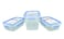 Emsa Set of 3 Square Clip &amp; Close Food Container 2 x 0.55 L, 1x 1.1 L