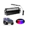 8W 1Pc 8 LED Car Dashboard Windshield Emergency Warning Flash Police Strobe Light with 12V Cigarette Lighter and Suction Cups, 6000Lm Lumens Strobe Light