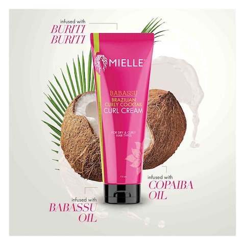 Mielle Organics Brazilian Curly Cocktail Curl Hair Cream 212g
