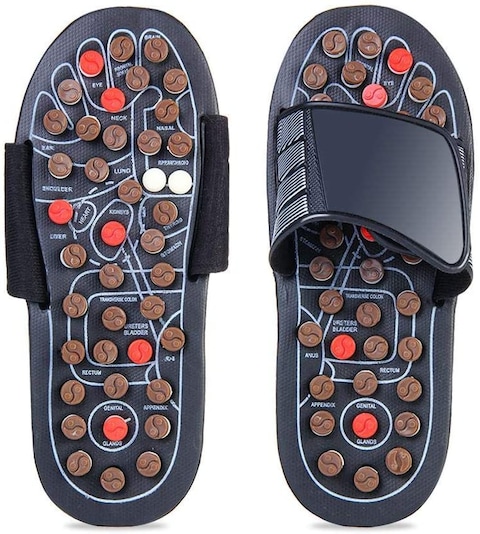 Generic Volwco Acupressure Massage Slippers, Reflexology Sandals With 78 Rotary Massage Therapy Ball And Adjustable Strap, Fight Against Plantar Fasciitis For Men Women (42-43)