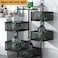 Jjone Multi-Layer Kitchen Storage Shelf, Rotatable Kitchen Fruit Vegetable Storage Basket, Square Kitchen Storage Rack Floor Standing, (5Layer, Square)