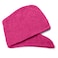 1Chase Terry Hair Towel Wrap, 100% Cotton, Bath Shower Head Towel, Quick Magic Dryer, Fuchsia- Teal