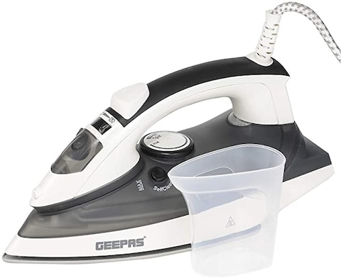 Geepas Steam Iron, White/Black - Gsi7788