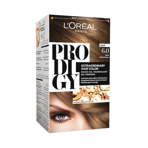 Loreal Paris Prodigy Permanent Oil Hair Color 6.0 Oak Dark Blonde 1 Piece