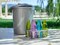 Plastic Forte Drum Dustbin, 21L, Silver