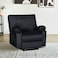 In House Velvet Rocking &amp; Rotating Recliner Chair - Dark Grey - H1