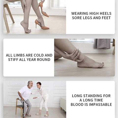 Generic Foot Massager Machine Electric Deep Kneading Circulation Foot Booster For Feet And Legs Folding Portable Leg Muscle Stimulator, Promotes Blood Circulation, Relief Pain, Home Office Use
